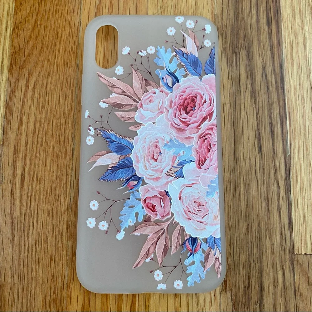 iPhone X/XS Floral Phone Case Frosted Phone Cover